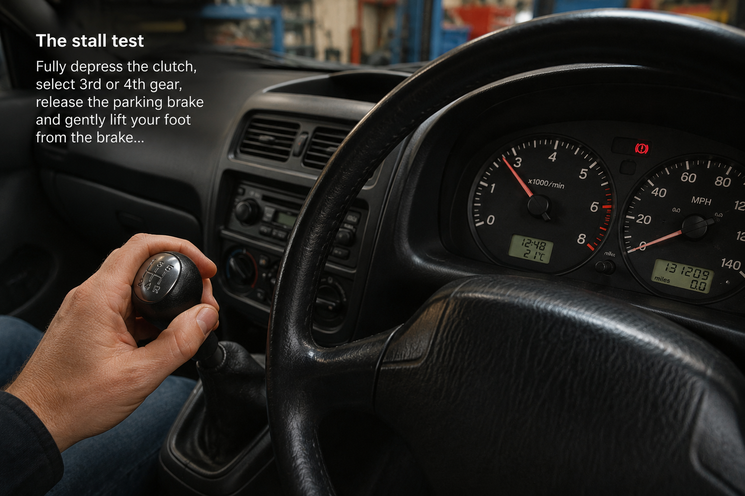 Stall test in the driver's seat